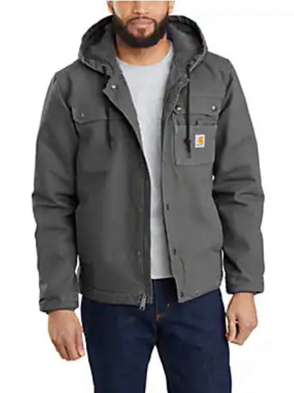 Carhartt coat Washed Duck Bartlett Jacket Sherpa lined men’s size xl gray
